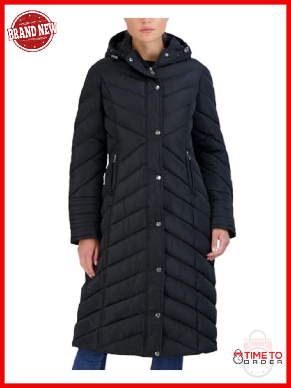 Women's Maxi Puffer Coat Long Quilted Jacket Hooded Insulated Winter Parka